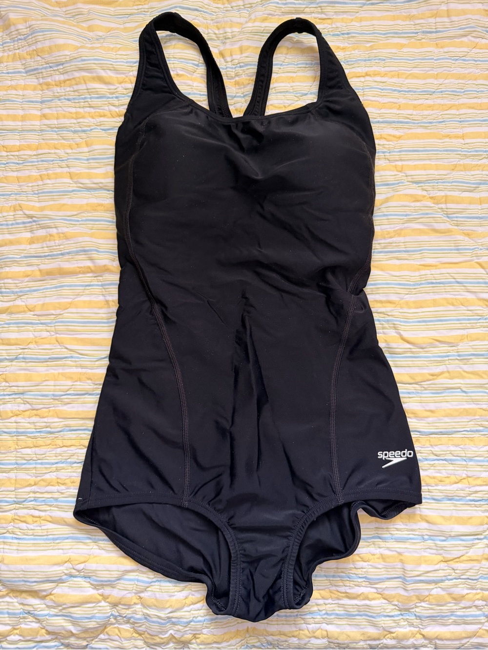 Speedo Black Women's Performance One-Piece Swimsuit Sz. 6